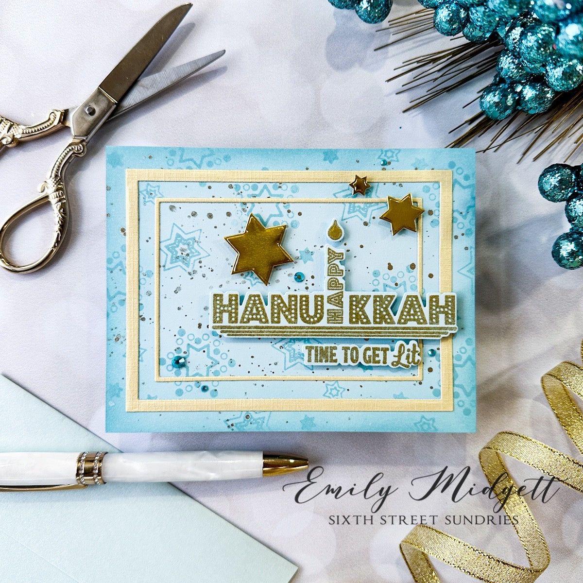 Simon Says Stamps And Dies Light The Menorah set689lm Season Of Wonder Hanukkah Card | color-code:ALT01