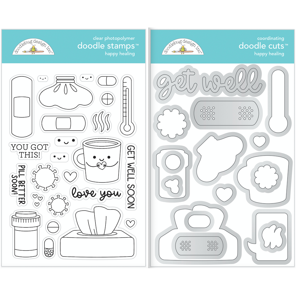 Doodlebug Happy Healing Clear Stamp and Die Set