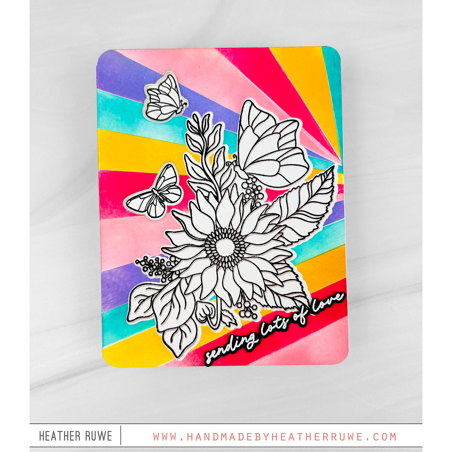 Simon Says Clear Stamps Make My Heart Flutter 3354ssc Heart to Heart Lots of Love Card | color-code:ALT02