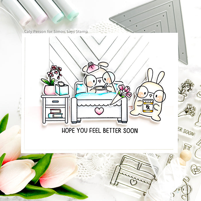 Mama Elephant Clear Stamps Feel Better bed | color-code:ALT01