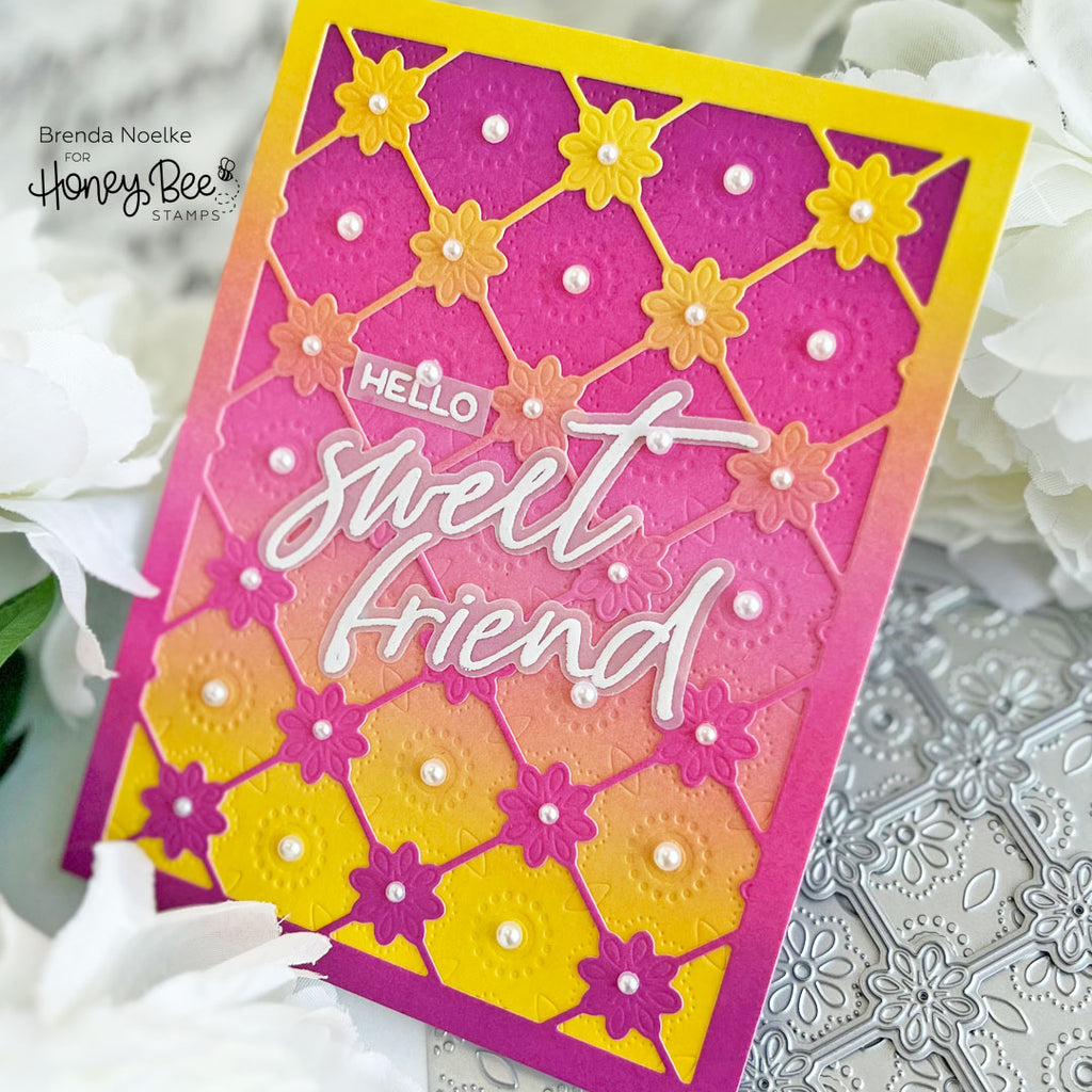 Honey Bee TRUE PEARLS Pearl Stickers hbgs-prl01 Hello Sweet Friend Card | color-code:ALT04
