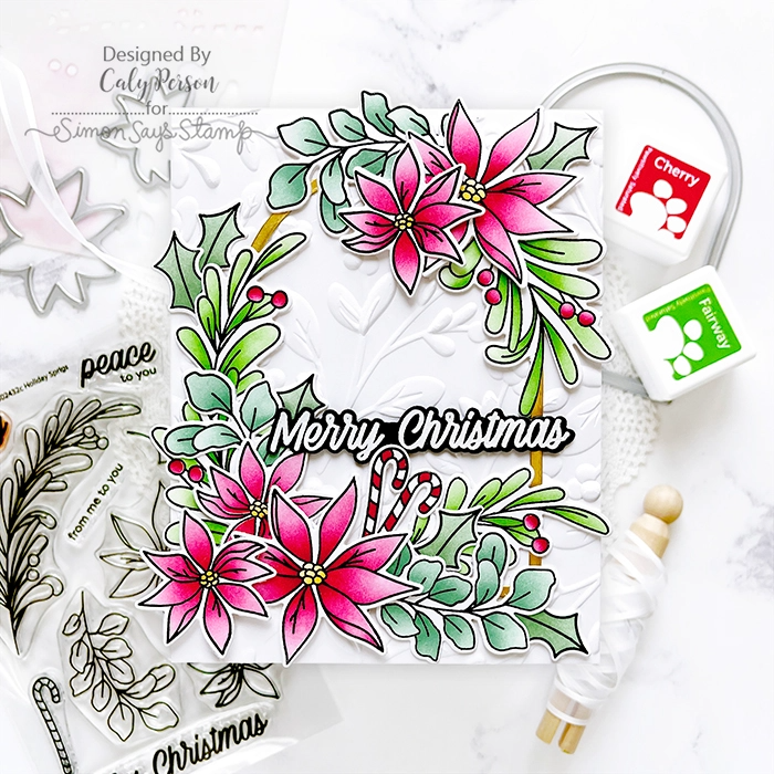 Simon Says Stamp! Simon Says Stamps Dies and Stencil HOLIDAY SPRIGS set452hs Christmas Card | color-code:ALT02