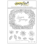 Honey Bee Holiday Wreath Clear Stamps And Stencils Bundle