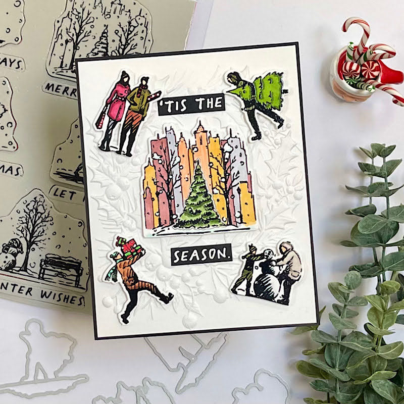 Tim Holtz Cling Rubber Stamps Holiday Sketchbook cms456