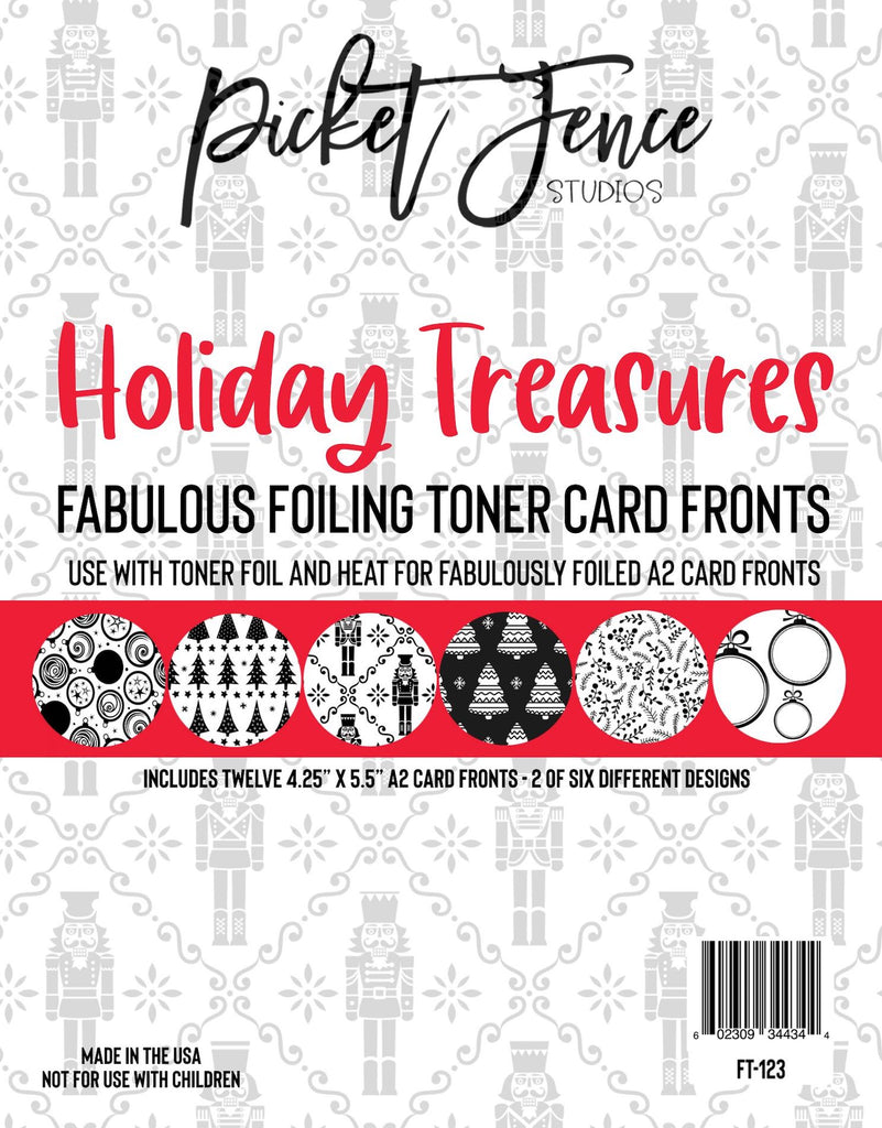 Picket Fence Studios Holiday Treasures Toner Card Fronts ft-123
