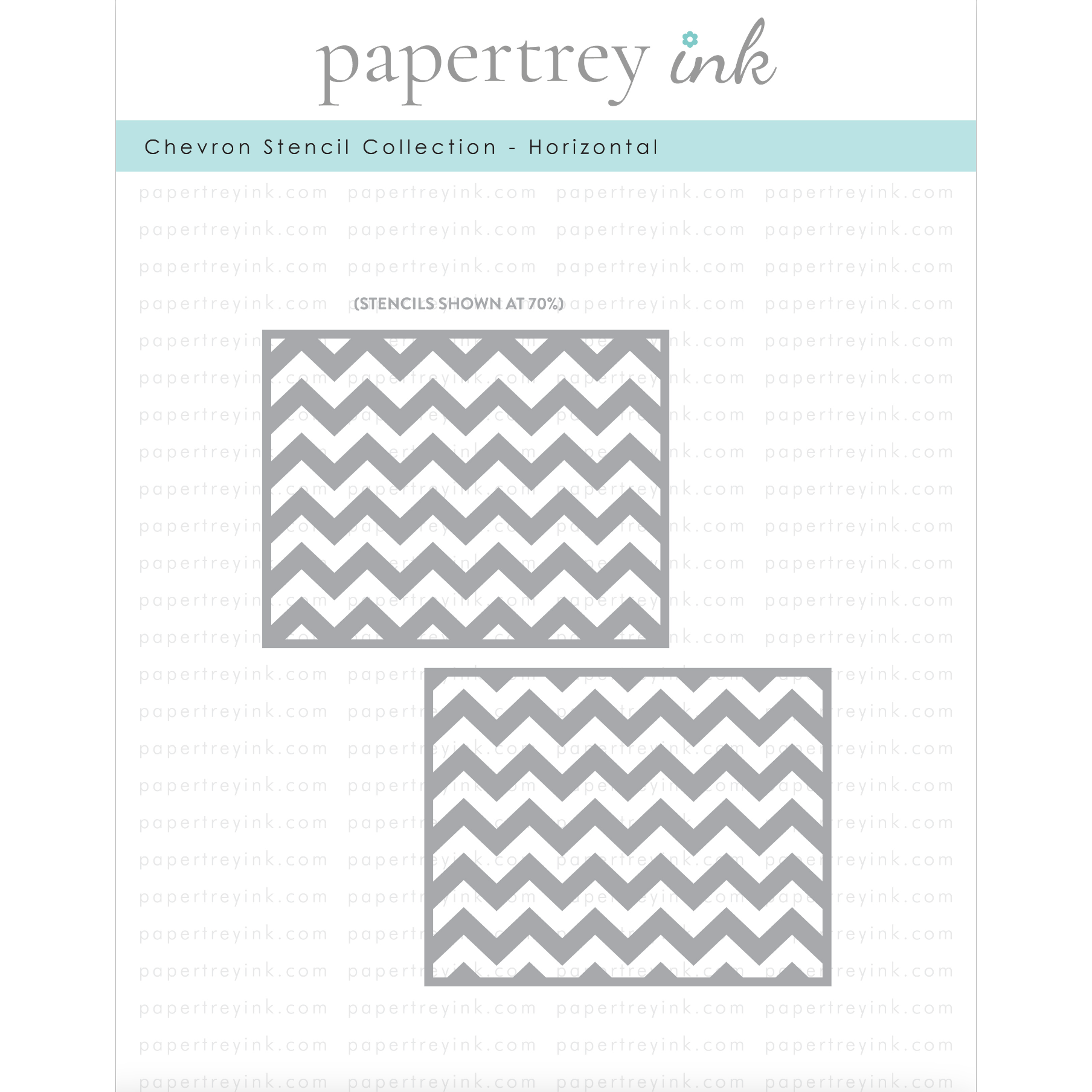 Papertrey Ink Chevron Collection Horizontal STENCIL-0046