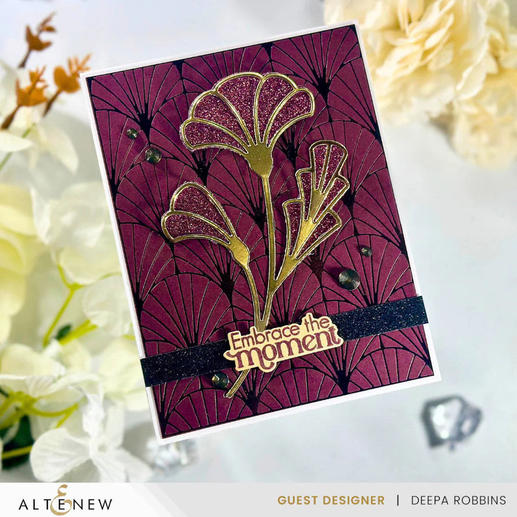 Altenew Deco Fan Hot Foil Plate alt10112hf embrace the moment