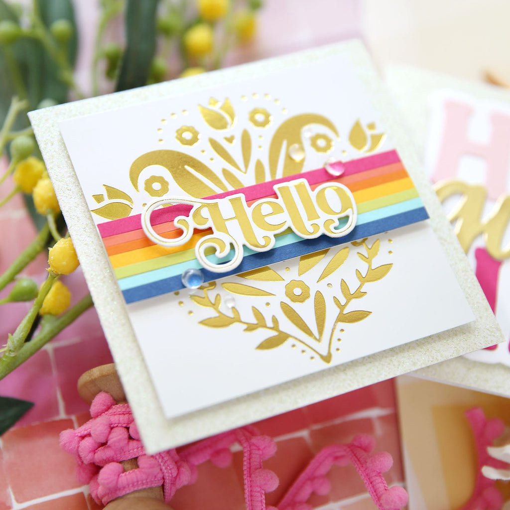 Simon Says Stamp Elegantly Modern Greetings Wafer Dies sssd112830c Dear Friend Hello Card | color-code:ALT01