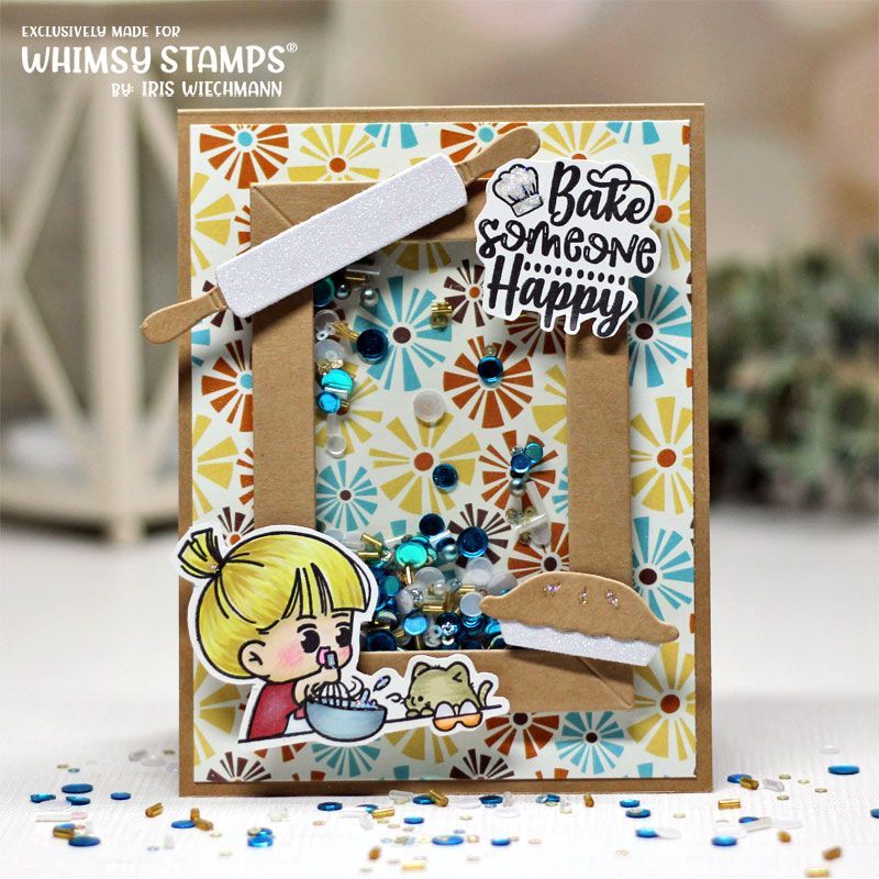 Whimsy Stamps Just Roll with It Clear Stamps cwsd464 bake someone happy