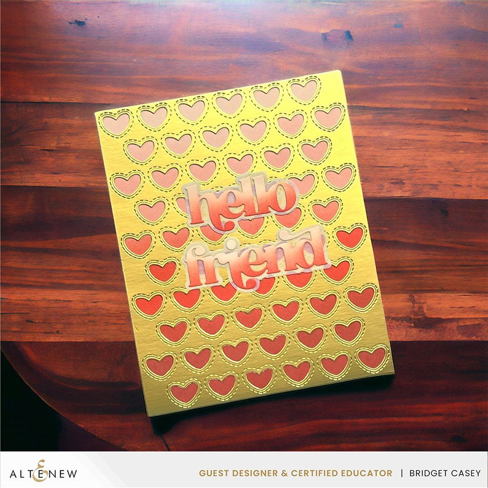 Altenew Zero-Waste: Hearts Aplenty Die alt8839 hello friend