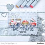 Pretty Pink Posh Valentines Train Clear Stamps be mine