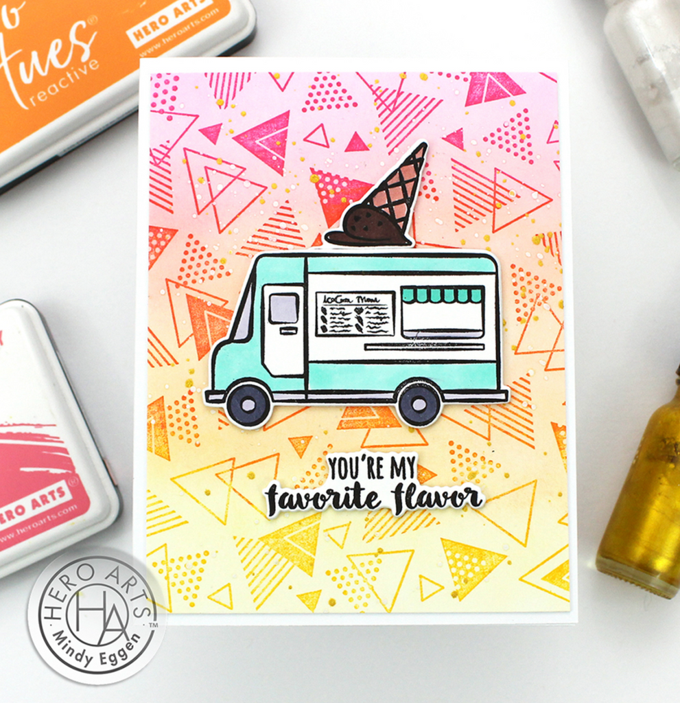 Hero Arts Clear Stamps Ice Cream Truck CM704 Truck