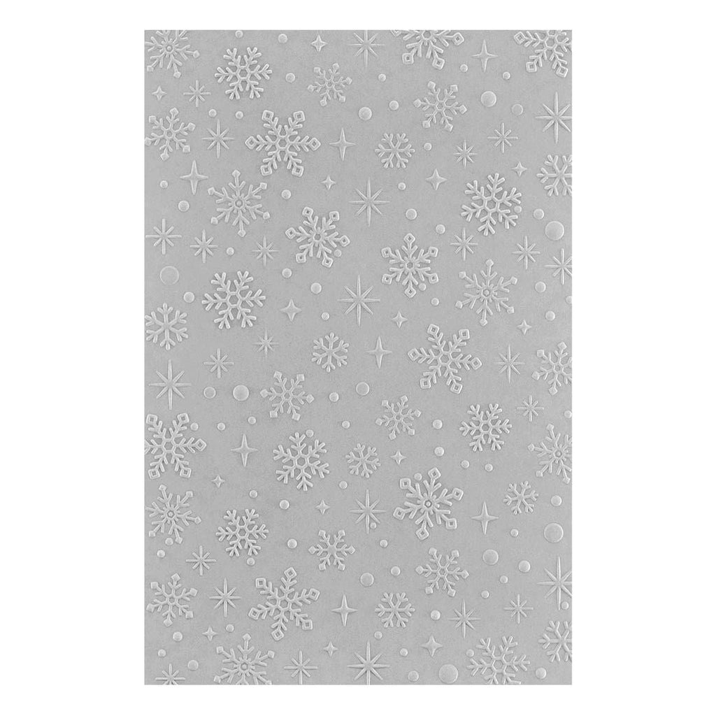 e3d-069 Spellbinders Sparkling Snow 3D Embossing Folder
