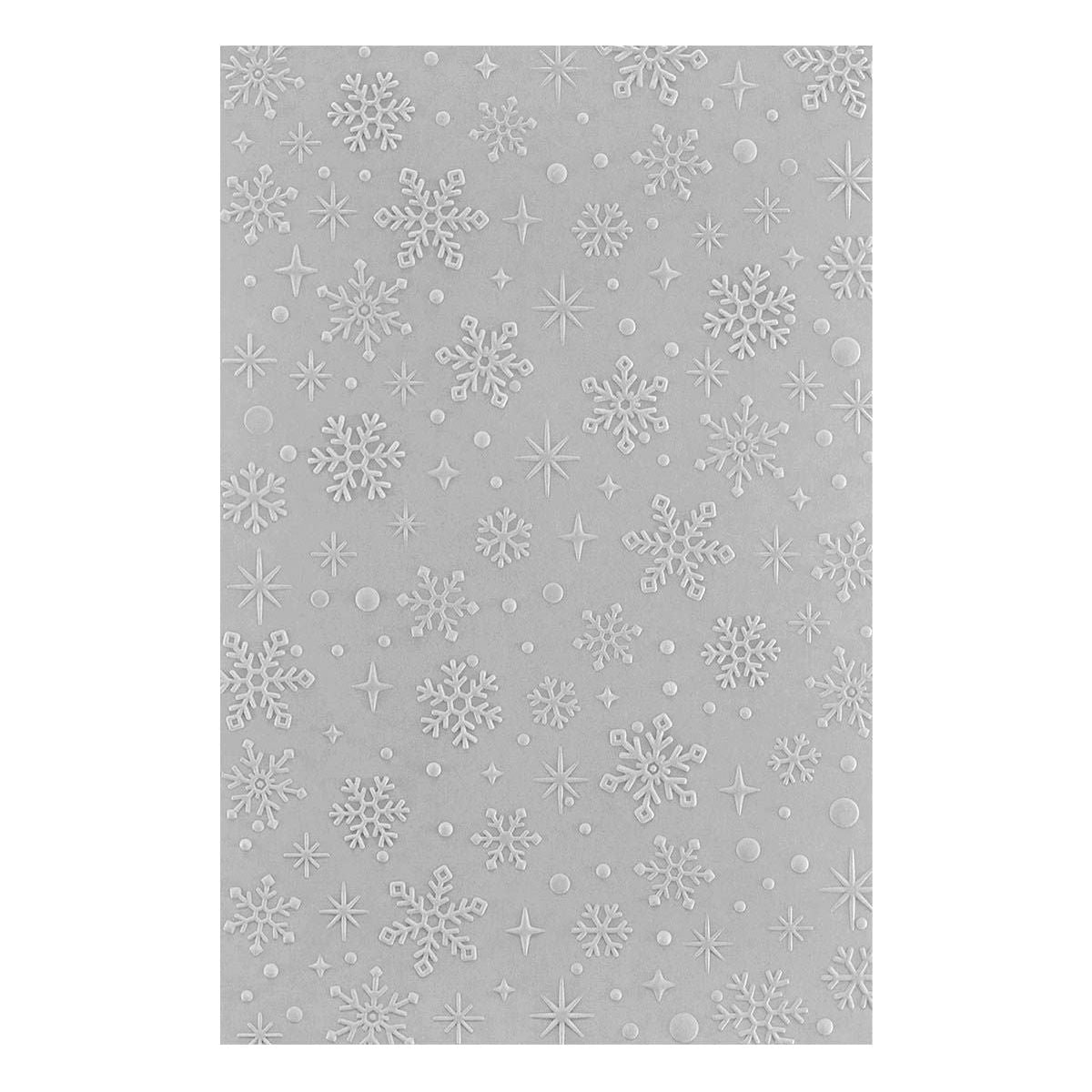 e3d-069 Spellbinders Sparkling Snow 3D Embossing Folder