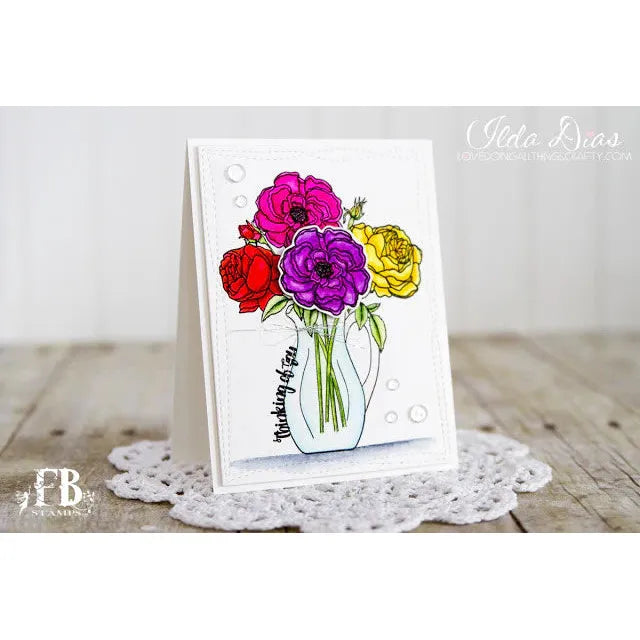 Inkon3 Posies Clear Stamps thinking of you