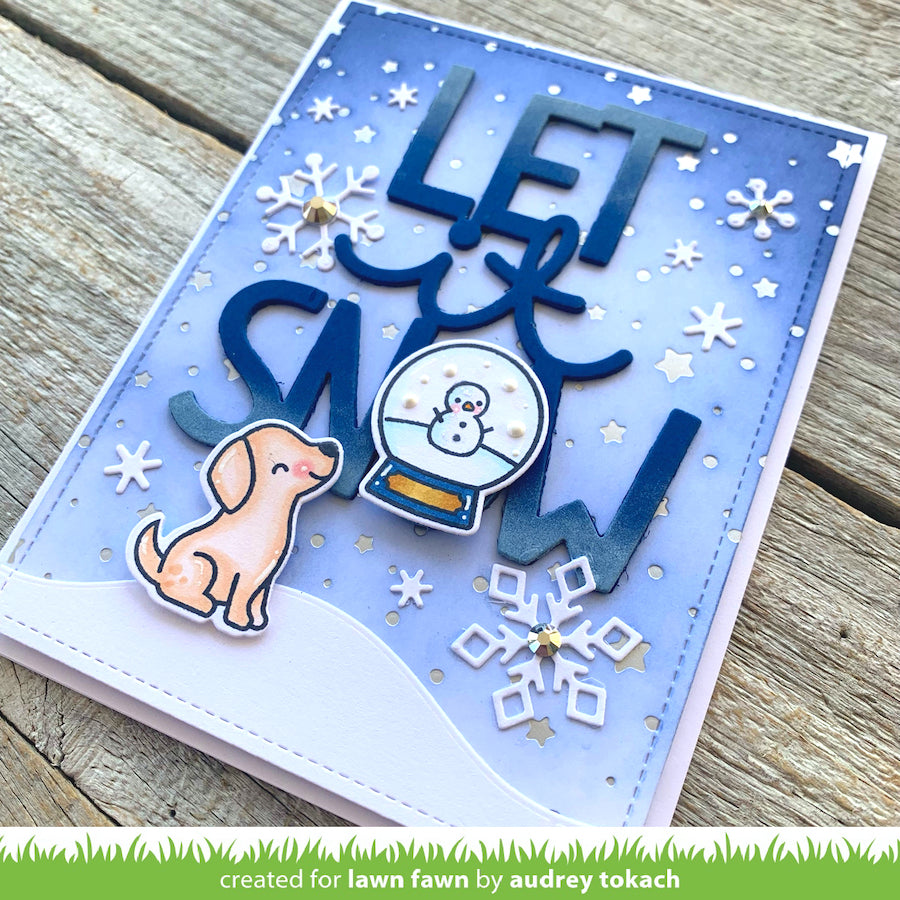 Ranger Dylusions Stardust Stickles sgd85010 Let It Snow Holiday Card | color-code:ALT01