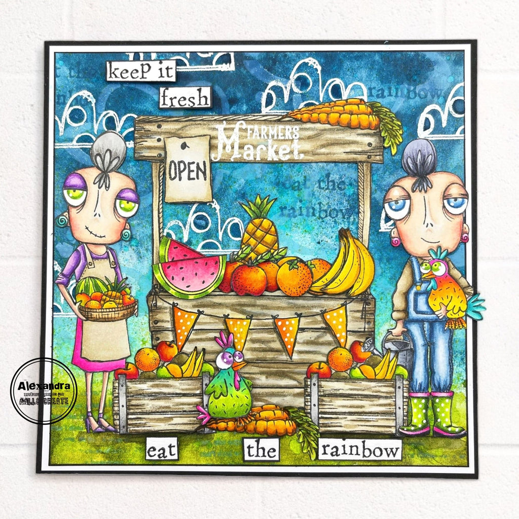 AALL & Create Farmer Dee A7 Clear Stamps 1031 fruit stand