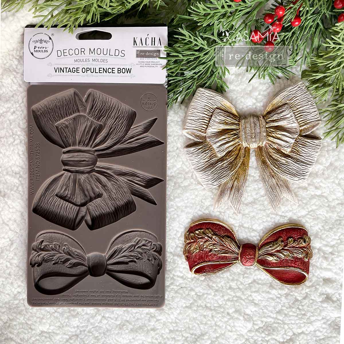Prima Marketing Vintage Opulence Bow ReDesign Decor Mould 672508 Alternate Image