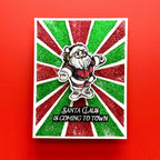 Ranger Simon Hurley Sketched Santas Clear Stamps hur86697 Santa Card