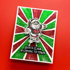 Spellbinders Simon Hurley Sketched Santas Coordinating Etched Dies s6-241 Coming To Town Card SHC