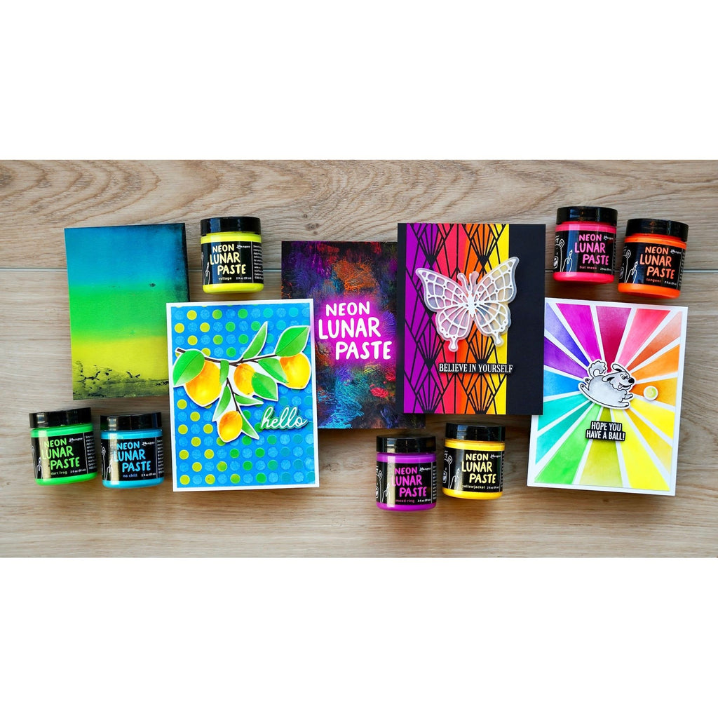 Ranger Simon Hurley Mood Ring Lunar Paste hua86161 sample cards and jars