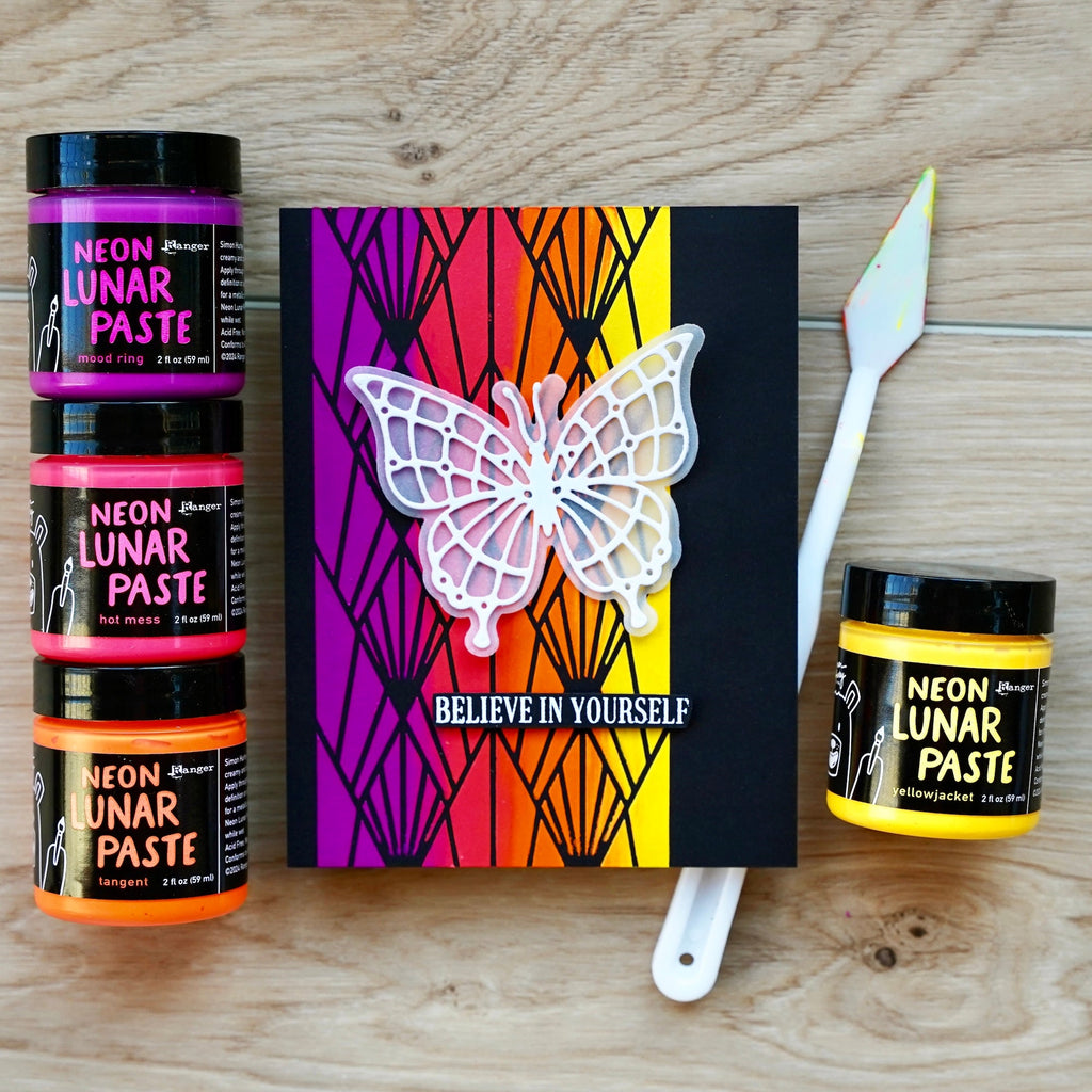 Ranger Simon Hurley Neon Lunar Paste Bundle Of 7 butterfly card
