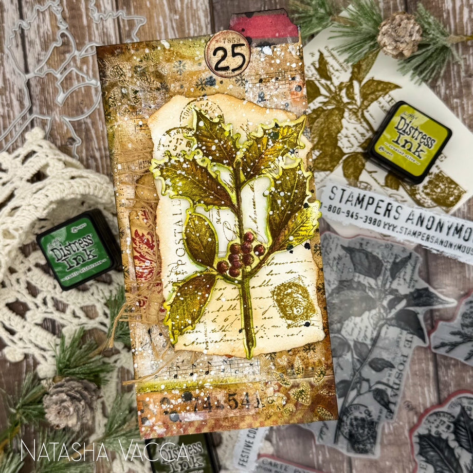 Tim Holtz Cling Rubber Stamps Festive Collage cms459 – Simon Says