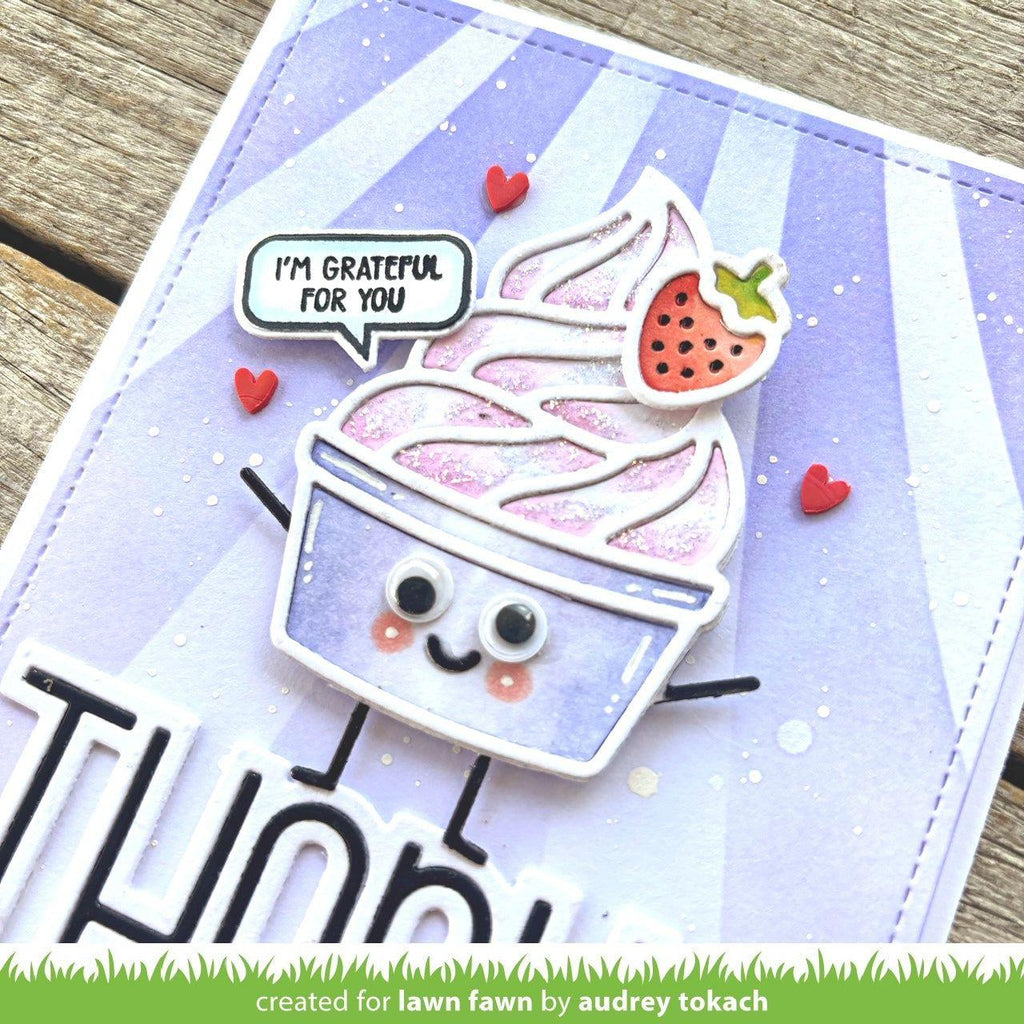 Tim Holtz Distress Shaded Lilac Ink Pad And Reinker Bundle Ranger Froyo Thanks Card | color-code:ALT01