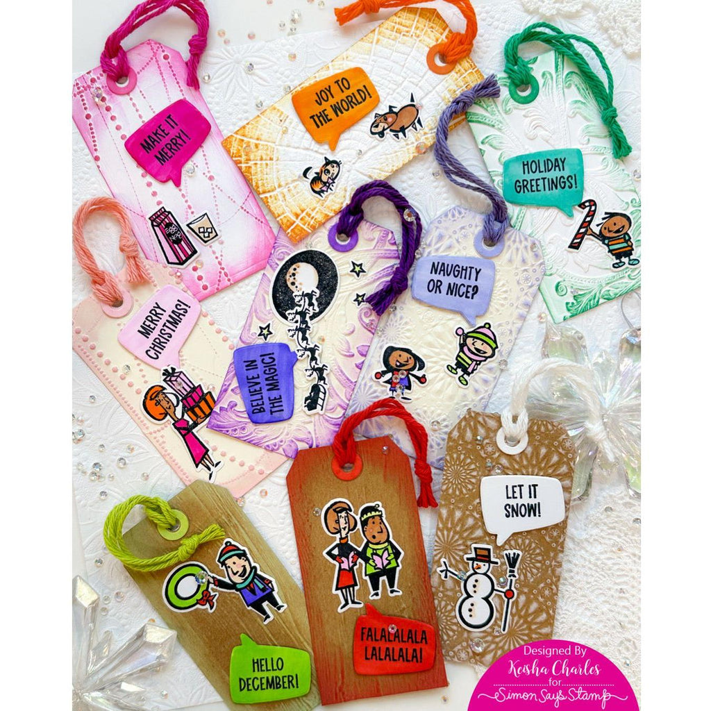 Tim Holtz Christmas Cartoons Stamps with Simon Says Stamp Dies Bundle setcc24