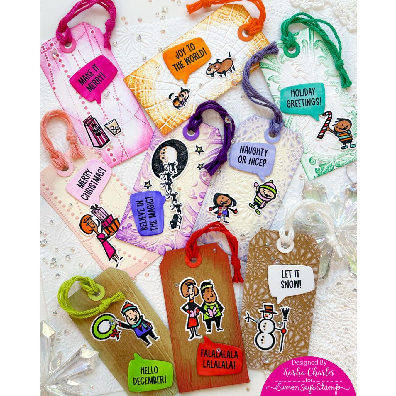 Tim Holtz Christmas Cartoons Stamps with Simon Says Stamp Dies Bundle setcc24