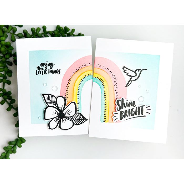 Altenew Through The Rainbow Clear Stamps ALT7765 shine bright | color-code:ALT01