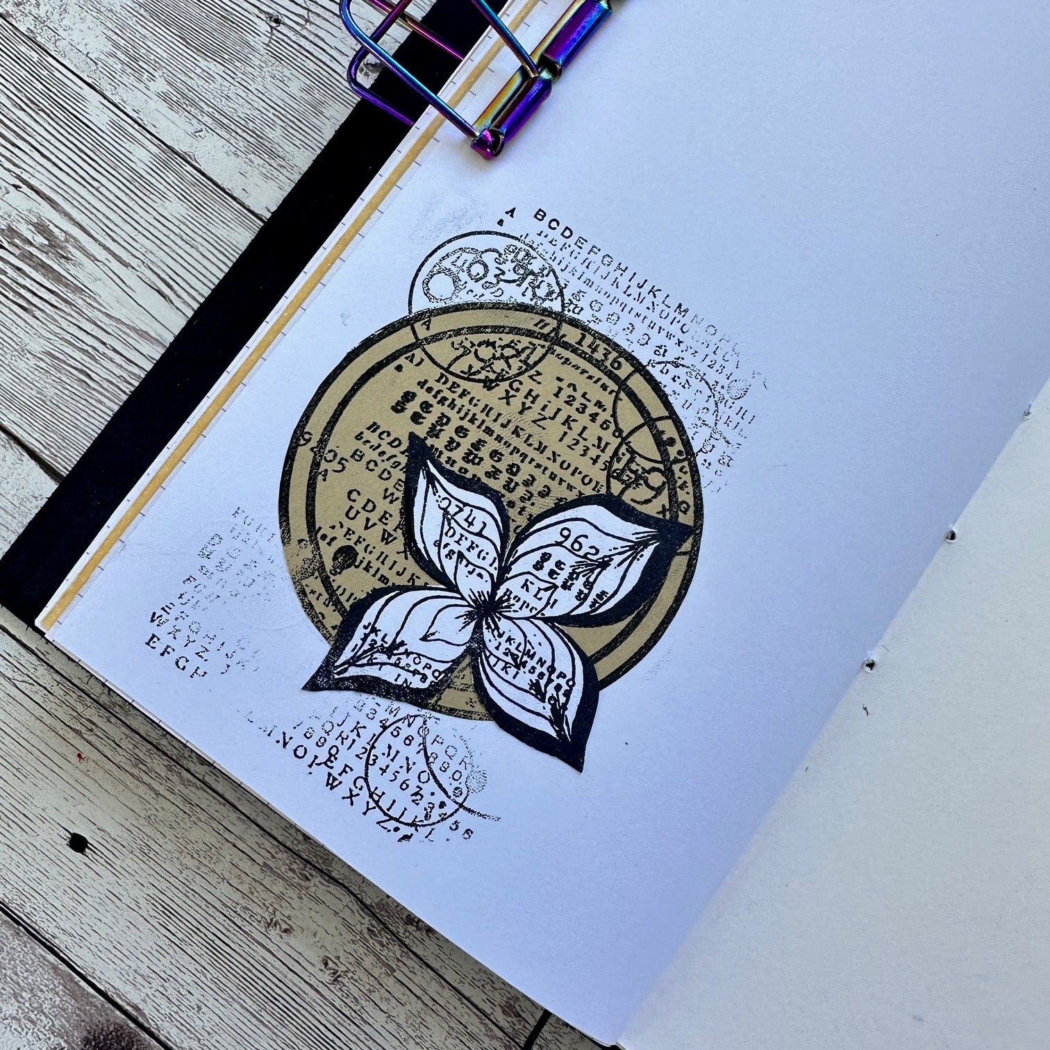 AALL & Create Concentricpetal A7 Clear Stamps 1010 alphabet