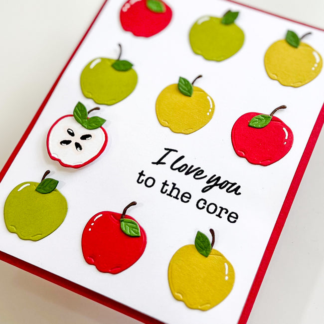 Honey Bee Awesome To The Core Dies hbds-504 I Love You To The Core Card