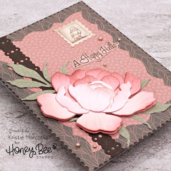 Honey Bee Lovely Layouts Posted Dies hbds-llpstd Happy Hello Card