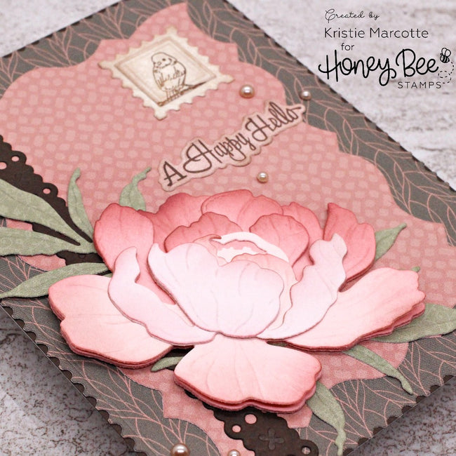 Honey Bee Vintage Love Pearl Stickers hbgs-prl16 Happy Hello Card