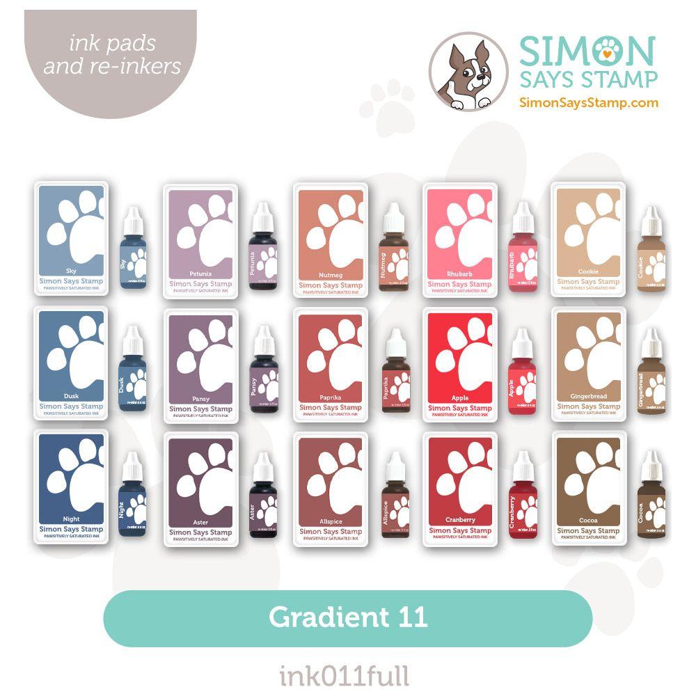 Simon Says Stamp Pawsitively Saturated Ink and Re-Inker Set Gradient 11 ink011full Diecember