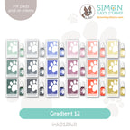 Simon Says Stamp Pawsitively Saturated Ink And Re-Inker Set Gradient 12 ink012fullset