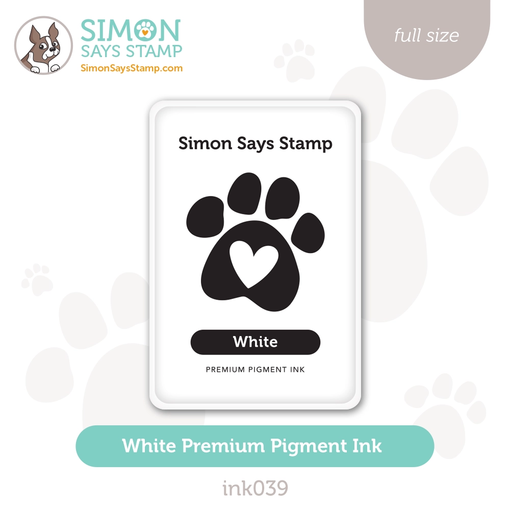 Simon Says Stamp Pigment Ink Pad WHITE INK039