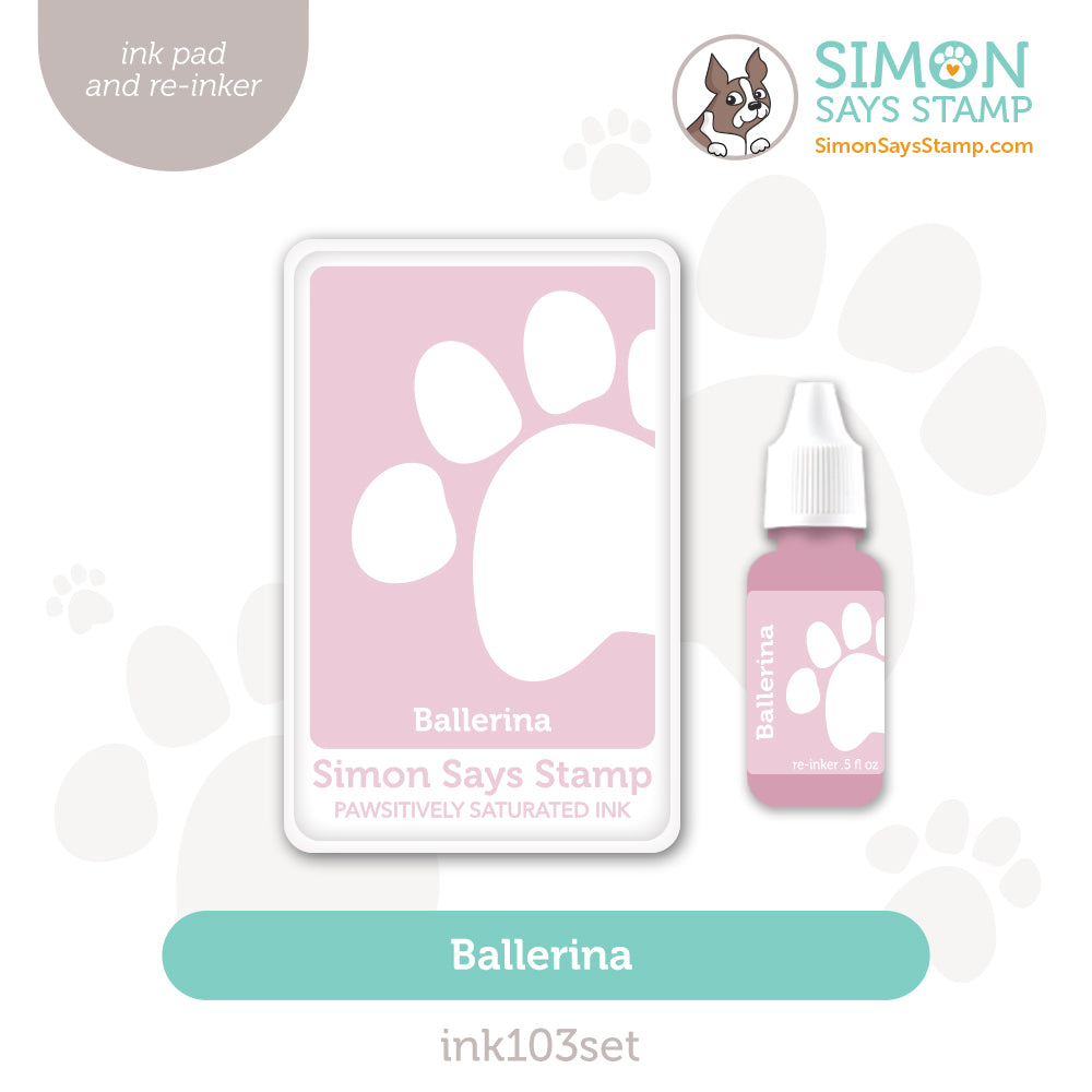 Simon Says Stamp Pawsitively Saturated Ink and Re-inker Set Ballerina ink103set STAMPtember