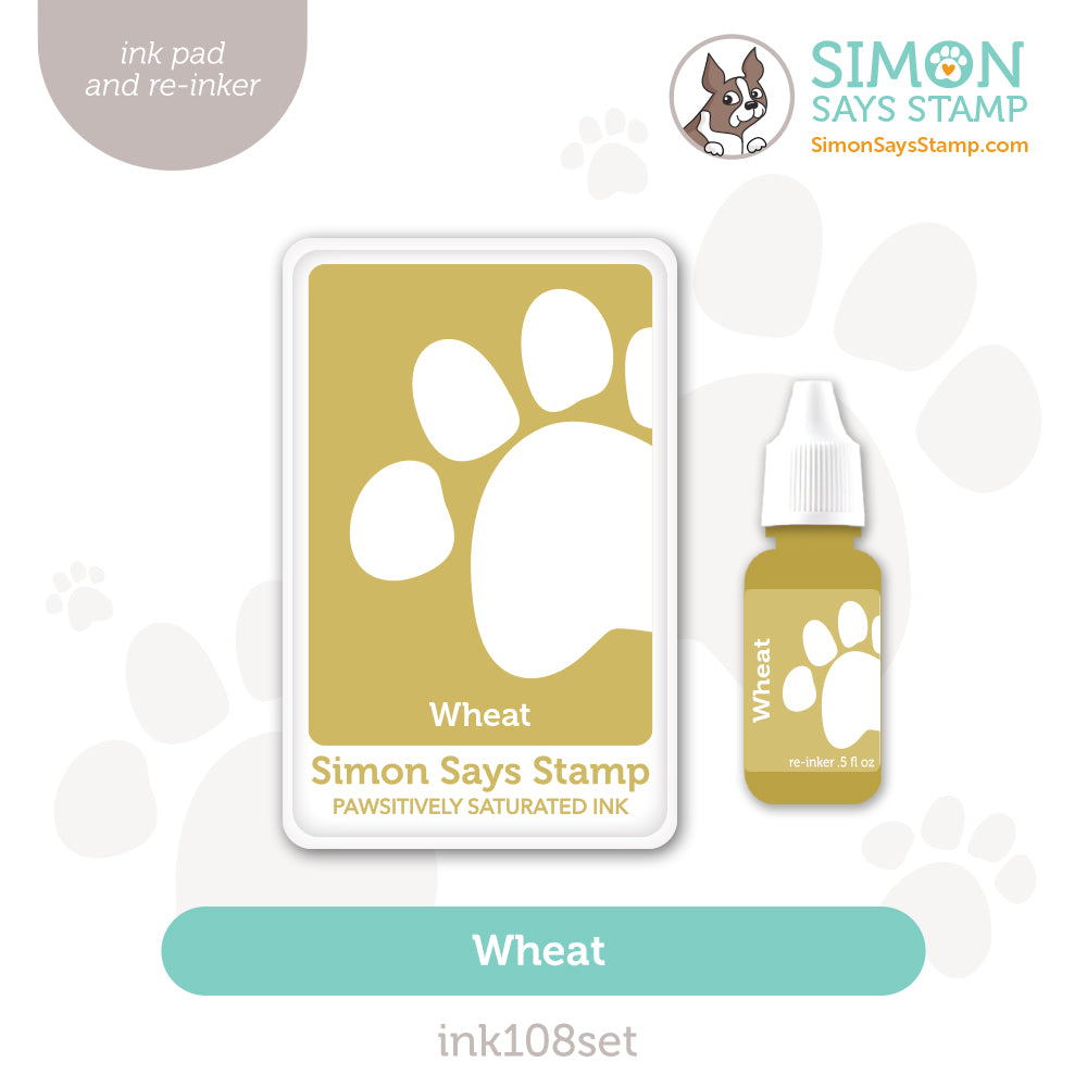 Simon Says Stamp Pawsitively Saturated Ink and Re-inker Set Wheat ink108set Heart to Heart