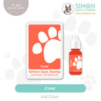 Simon Says Stamp Pawsitively Saturated Ink and Re-inker Set Coral ink111set And Everything Nice