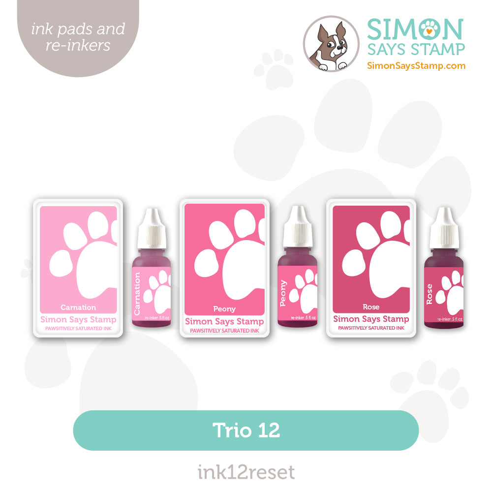 Simon Says Stamp Pawsitively Saturated Ink Trio 12 and Re-Inkers STAMPtember