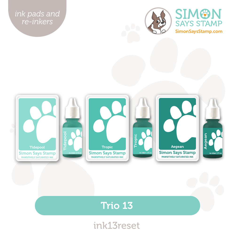 Simon Says Stamp Pawsitively Saturated Ink Trio 13 and Re-Inkers Sugar and Spice