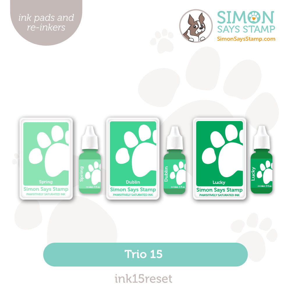 Simon Says Stamp Pawsitively Saturated Ink Trio 15 and Re-Inkers And Everything Nice
