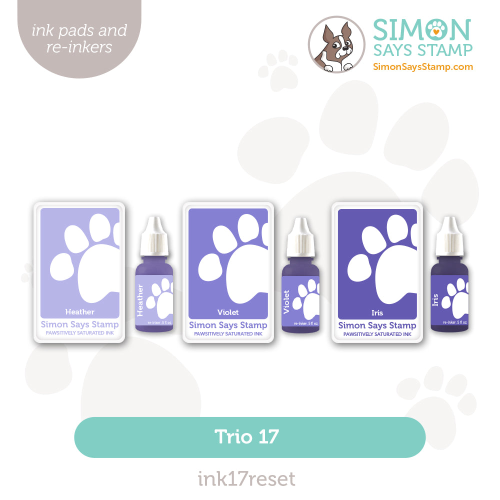 Simon Says Stamp Pawsitively Saturated Ink Trio 17 and Re-Inkers ink17reset DieCember