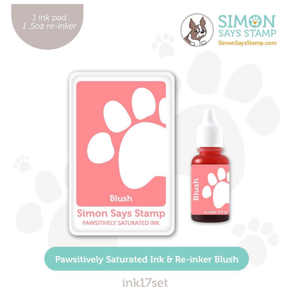Simon Says Stamp Pawsitively Saturated Ink and Re-inker Set Blush ink17set