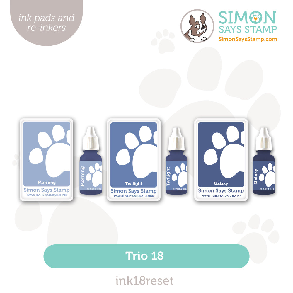 Simon Says Stamp Pawsitively Saturated Ink Trio 18 and Re-Inkers ink18reset DieCember