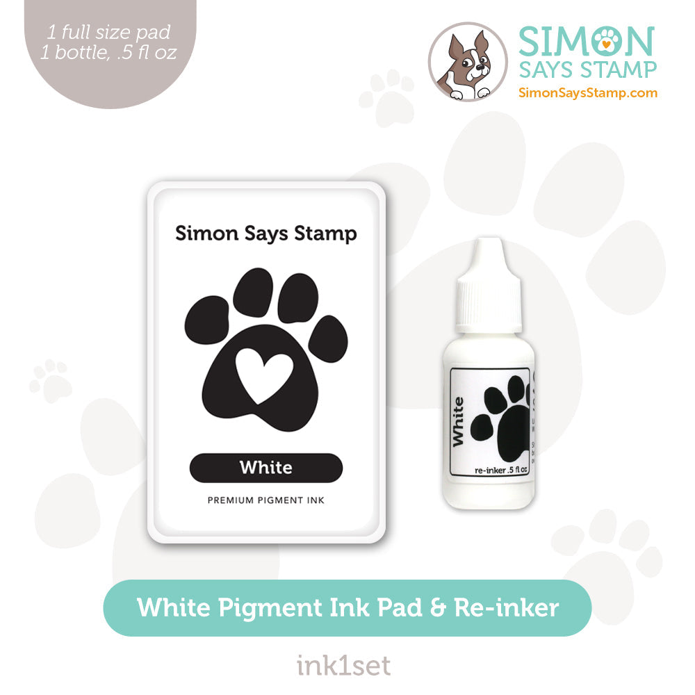 simon Says Stamp White Pigment Ink + Reinker