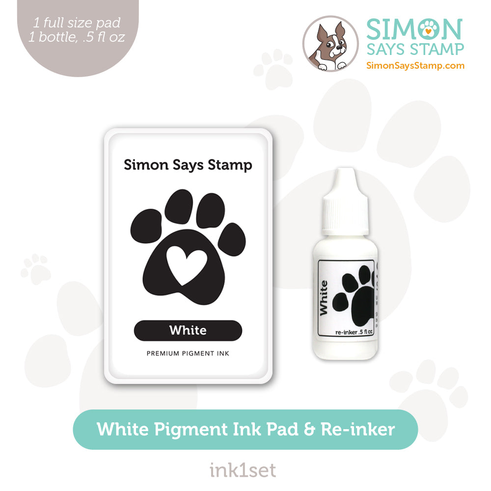 Simon Says Stamp Ink and Re-inker White Pigment Set
