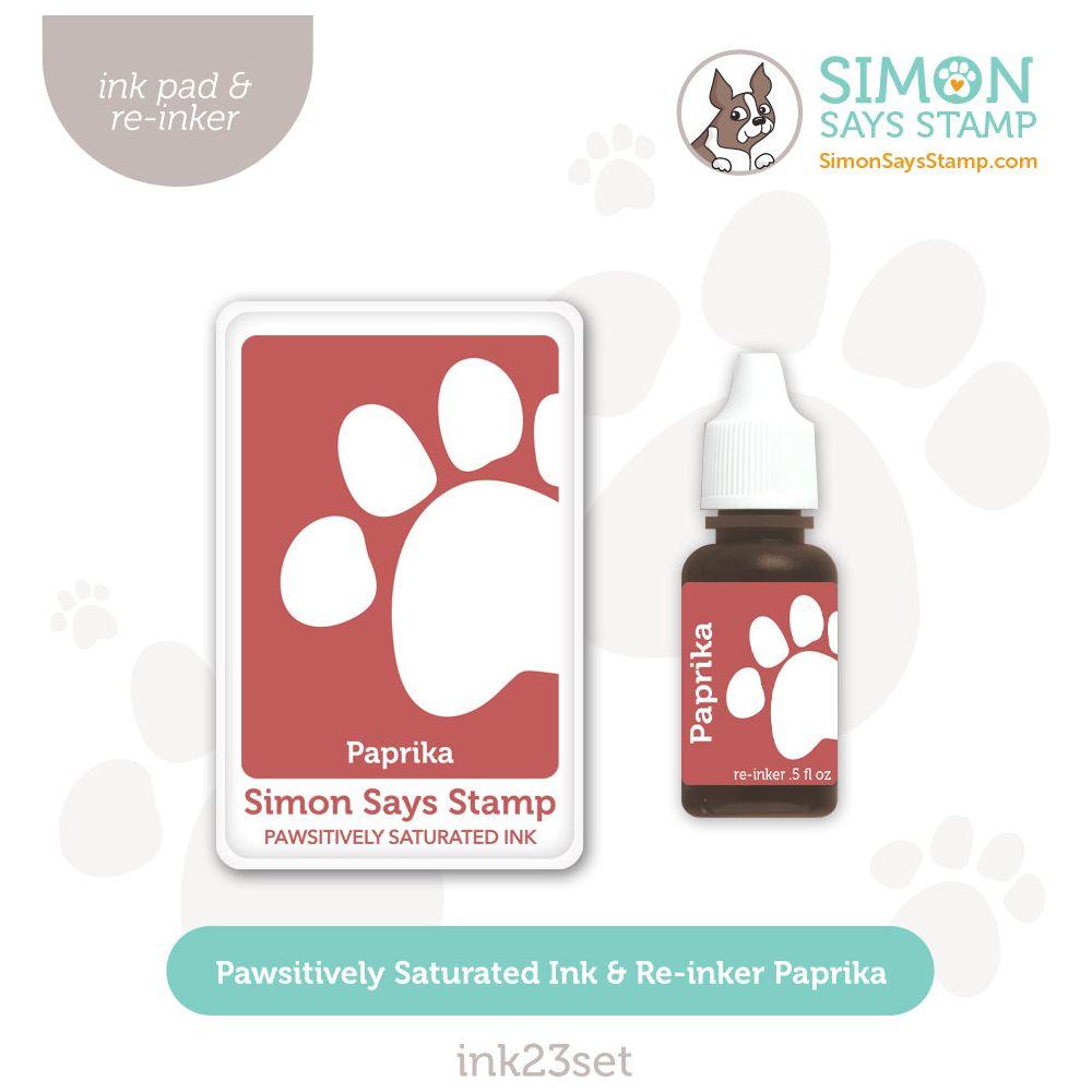 Simon Says Stamp Pawsitively Saturated Ink and Re-inker Set Paprika ink23set All The Joy